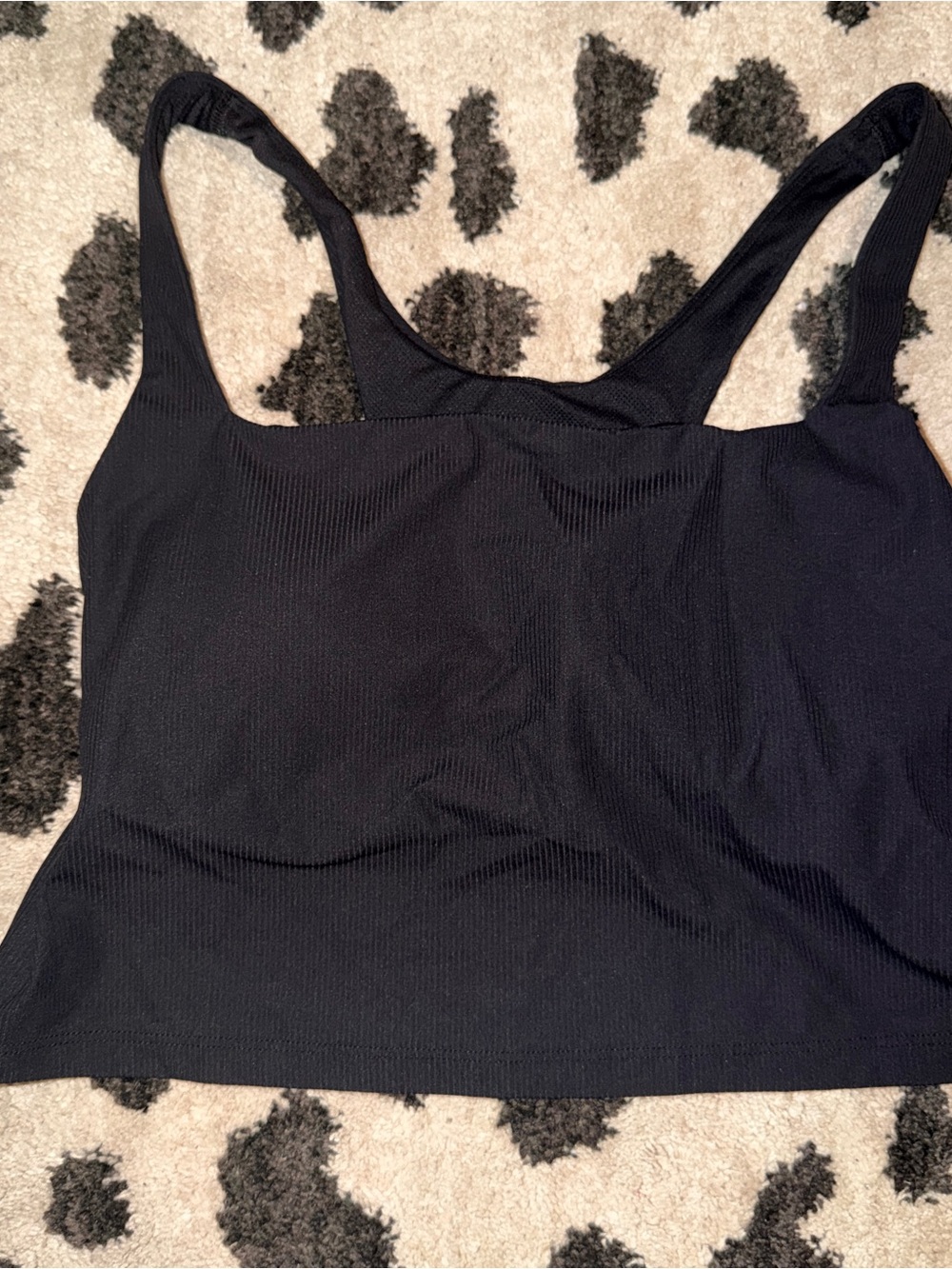 all in motion Black Ribbed Crop Tank